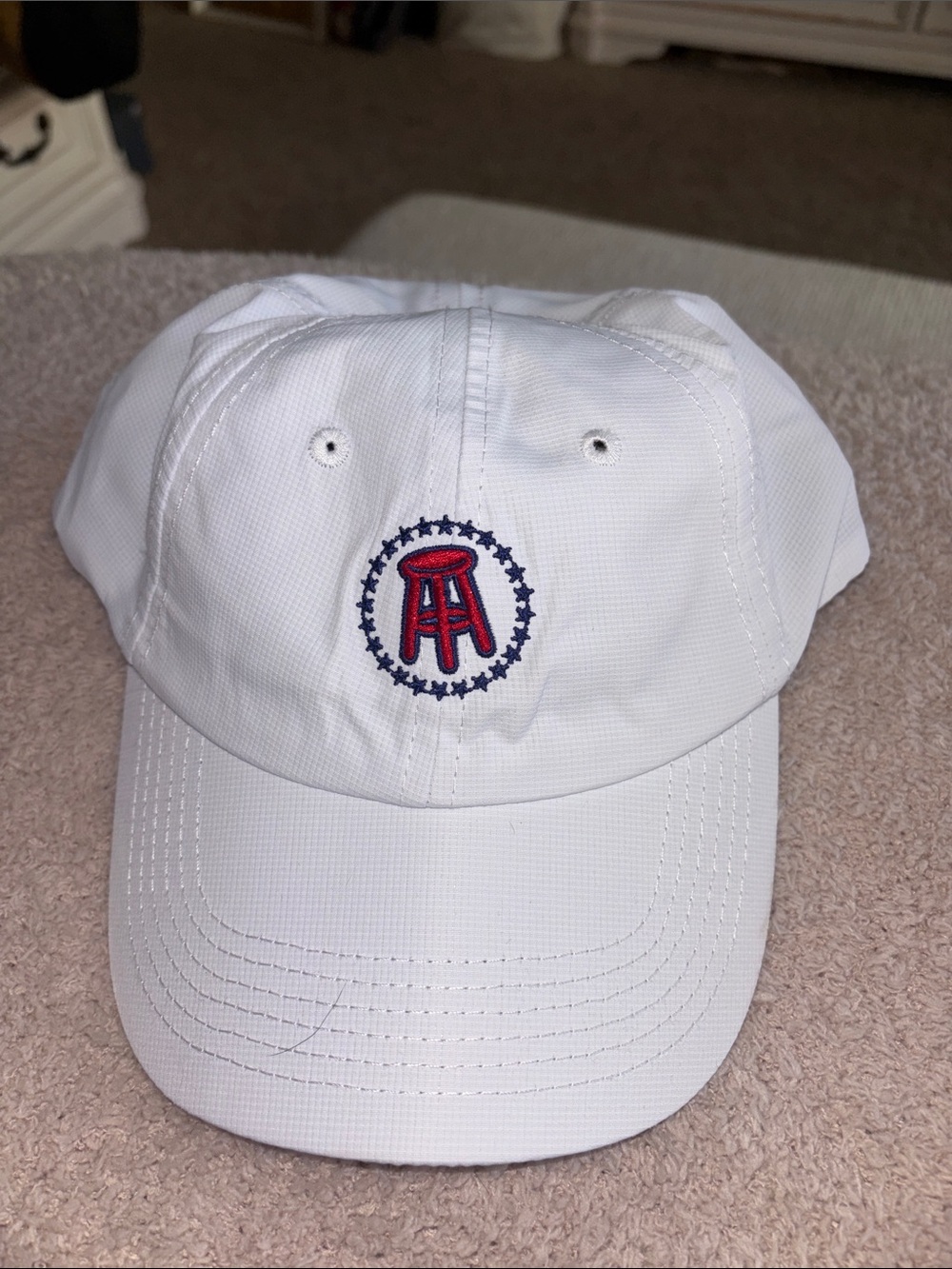 NWOT White Barstool Sports Logo Baseball Cap with (Embroidered)